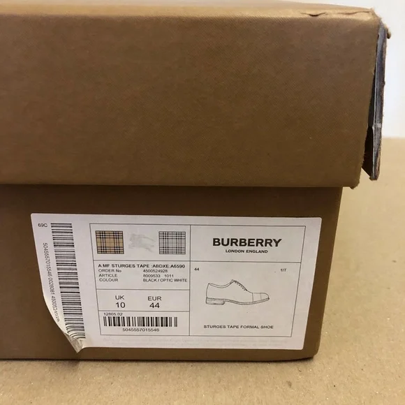 Burberry Sturges Tape Detail Leather Oxford Shoes - Picture 9 of 10